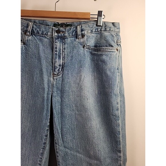 Lauren Jeans Co Cropped Light Wash Denim Womens Capri Size 12 LRL Ralph Lauren - Picture 3 of 10